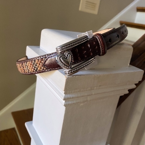 Brighton Tweed  Leather Belt Small/ 28 - Picture 3 of 7